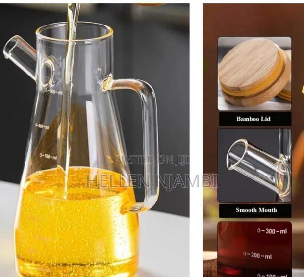 900ml Clear Glass Oil/Vinegar Jar