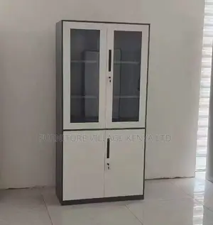 Cabinets: Office 2-Door Metal File Cabinet With Narrow Edge