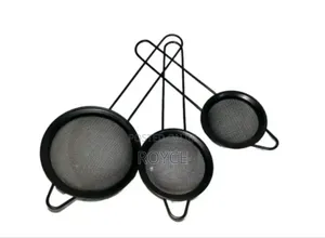 Black Stainless Steel Strainer Set-3pcs