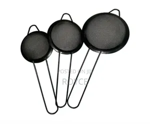 Black Stainless Steel Strainer Set-3pcs