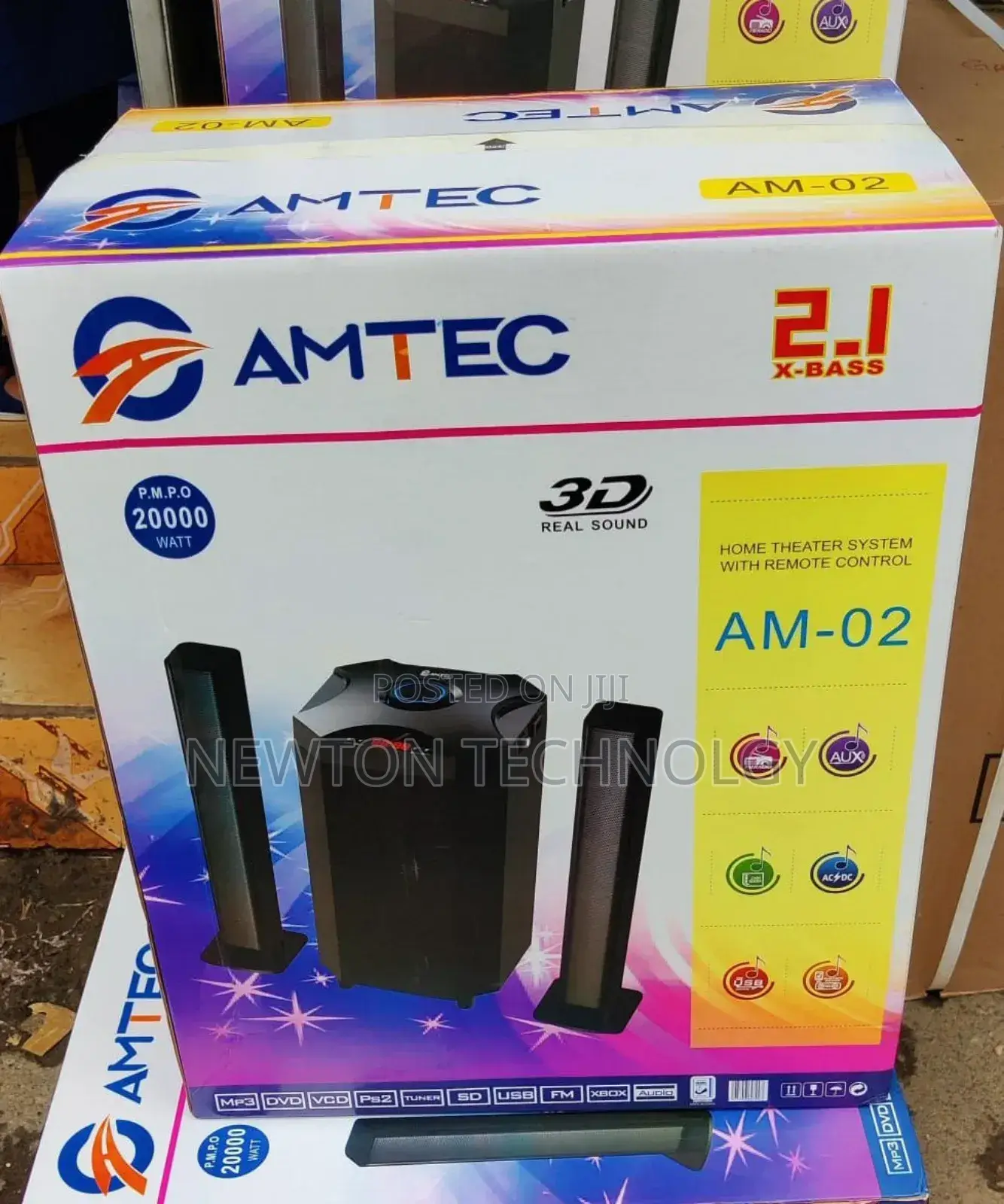 Amtec Am-02 Soundbar Super Bass Sound System Bt/Usb/Sd/Fm