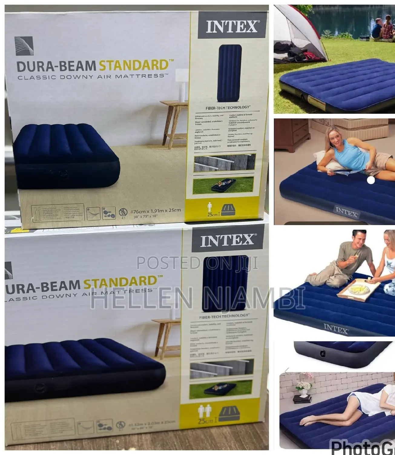 Intex 6×6 Inflatable Mattress With Free Electric Pump