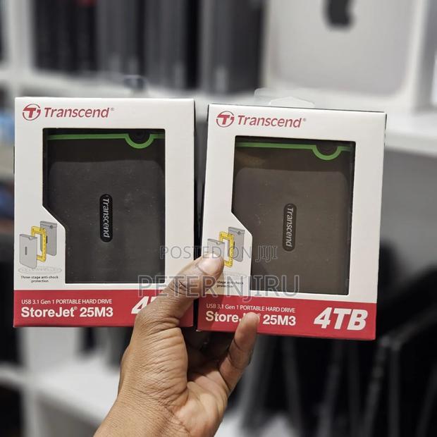 Transcend 4tb Usb Portable External Hard Drive 25m3 Storejet