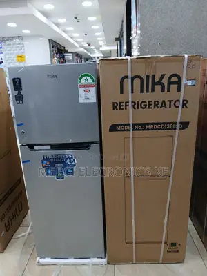 Mika Fridge, 138l, 2 Door Top Mount Freezer, Defrost