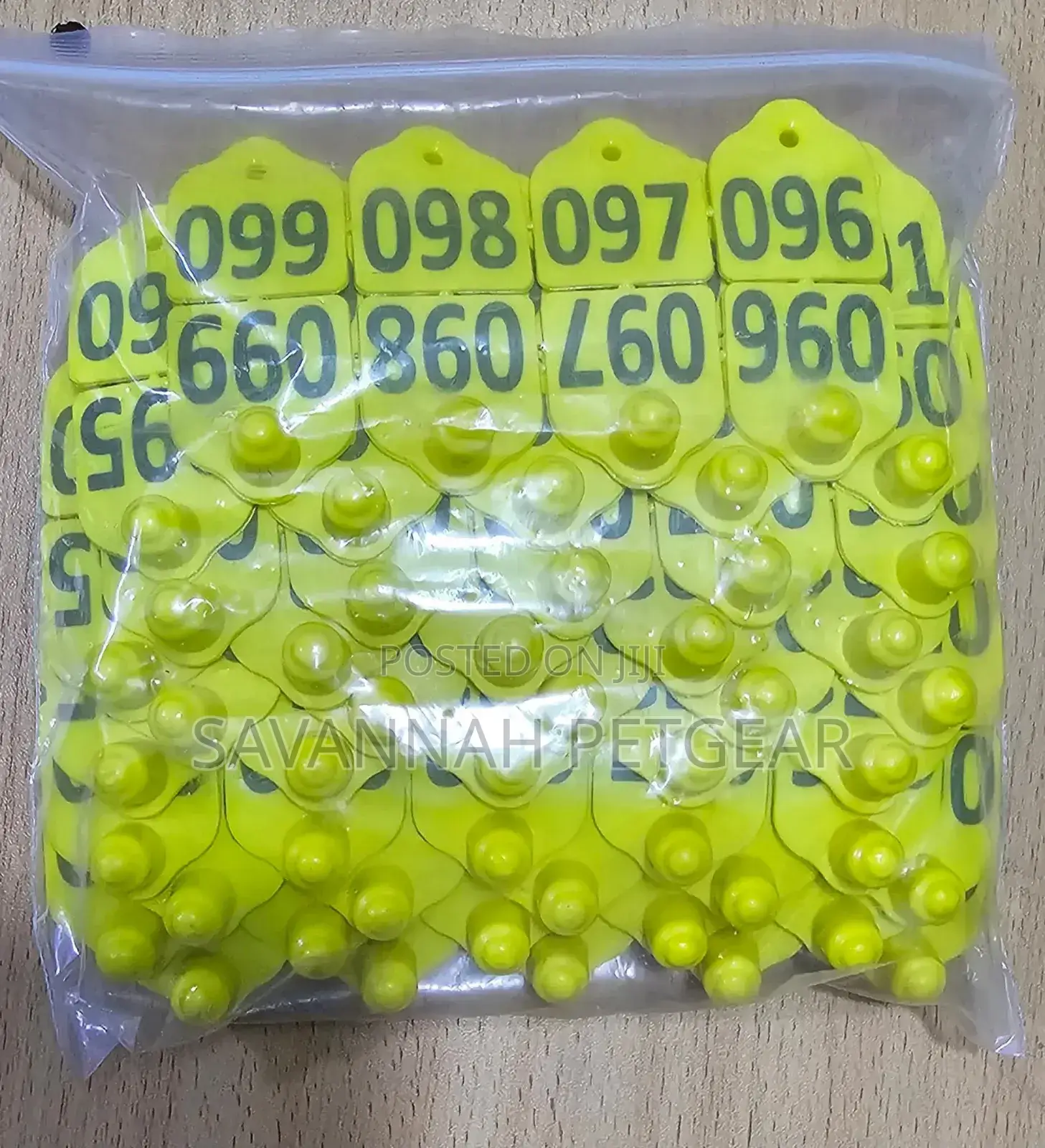 Double Sided Yellow Livestock Ear Tags Cattle, Goats, Sheep.