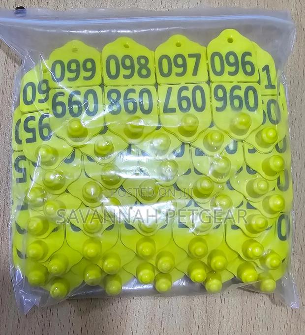 Double Sided Yellow Livestock Ear Tags Cattle, Goats, Sheep.