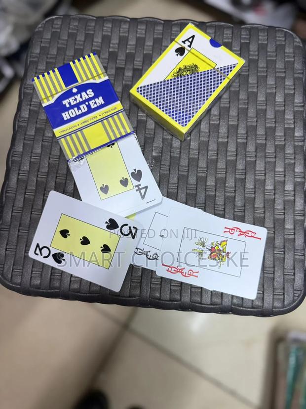Blue Texas Hold Em Poker Cards Plastic Cards