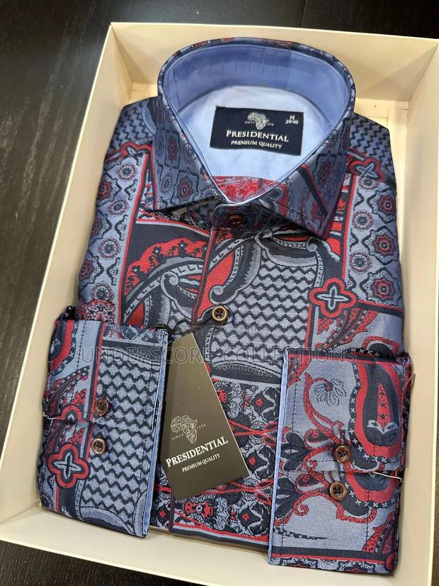 Executive Men Plus Size Presidential Floral Shirts - thumbnail 2