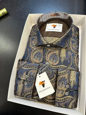 Elegant Men Plus Size Presidential Floral Shirts