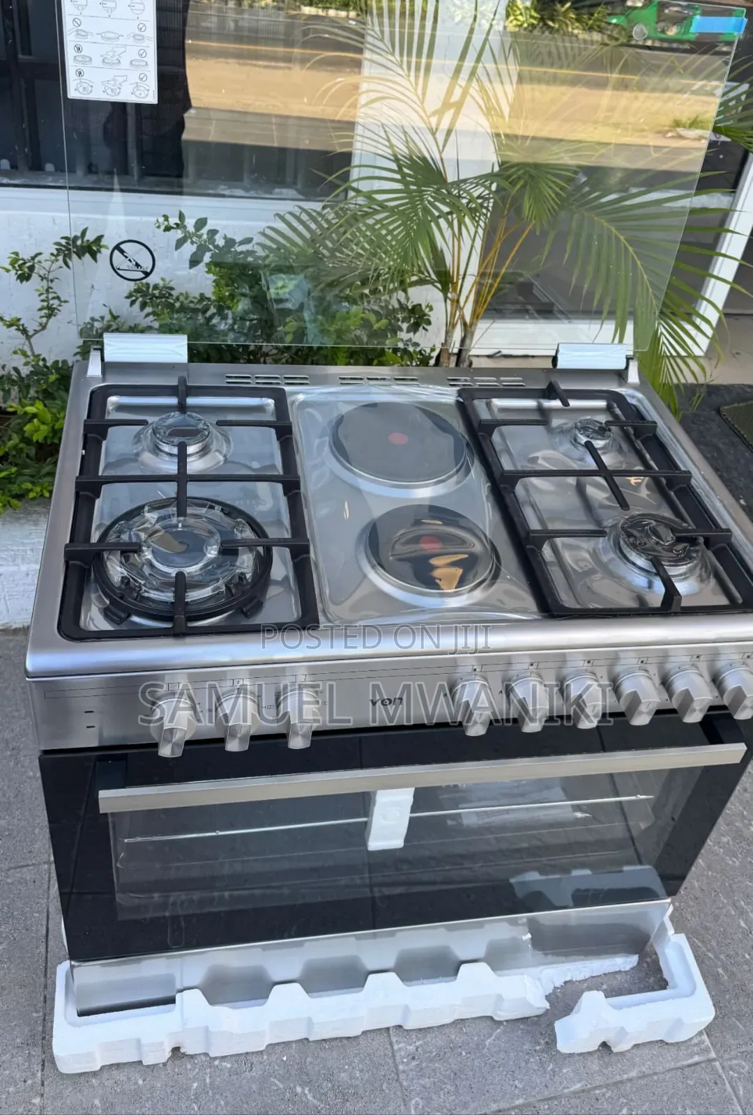 Von Cooker 4 Gas + 2 Electric 2 Rapid Wok Semi Inox