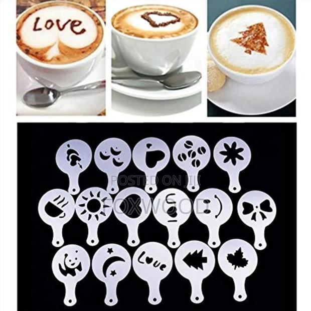 A Set of 16 Coffee Stencils Designed for Creating Latte Art - thumbnail 2