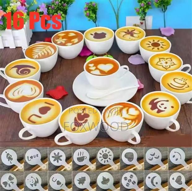 A Set of 16 Coffee Stencils Designed for Creating Latte Art - thumbnail 4