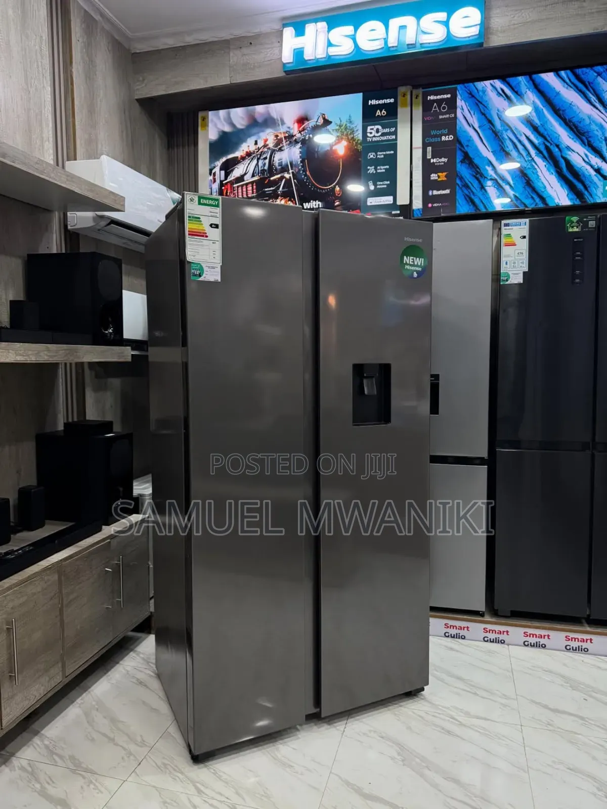 Hisense 518 Liters Side by Side Fridge No Frost Dispenser