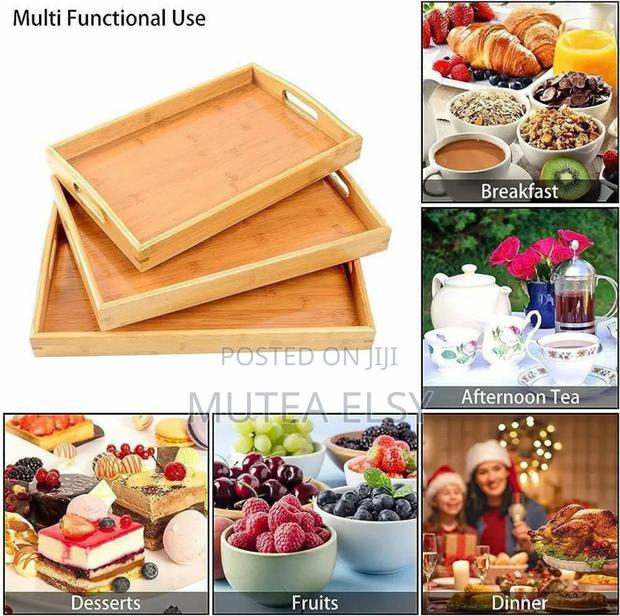 High Quality Multifunctional Bamboo Serving Trays - main view