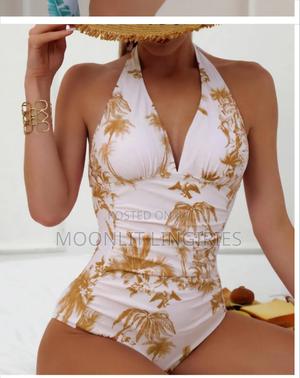 8tropical Print Halter One-Piece Swimsuit - main view