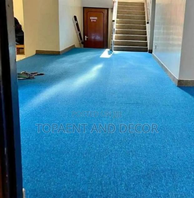 Simple Light Blue Delta Wall to Wall Carpet for Whole Office