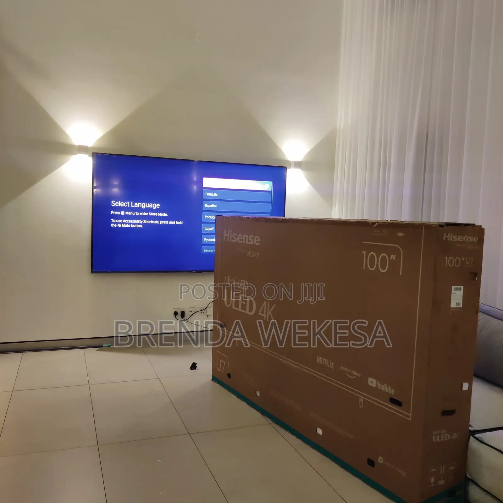 Hisense 100 Inches Smart Uhd Mini-Led 100u7ken - Premium