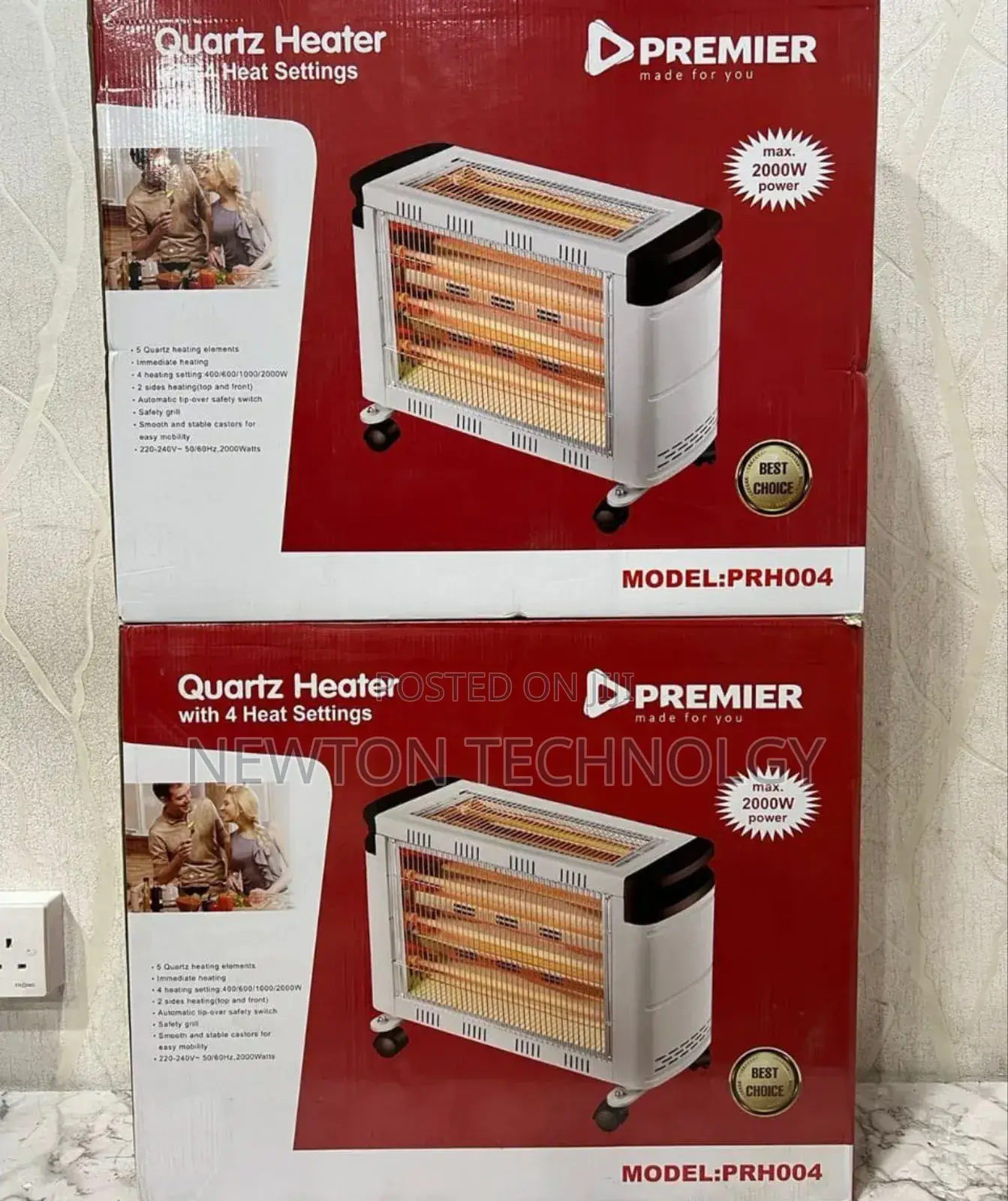 **2000 Watts Premier Quartz Room Heater