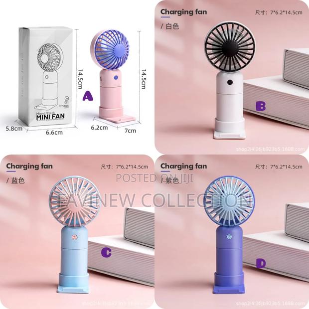 Rechargeable Portable Handheld Fan With Stand Base