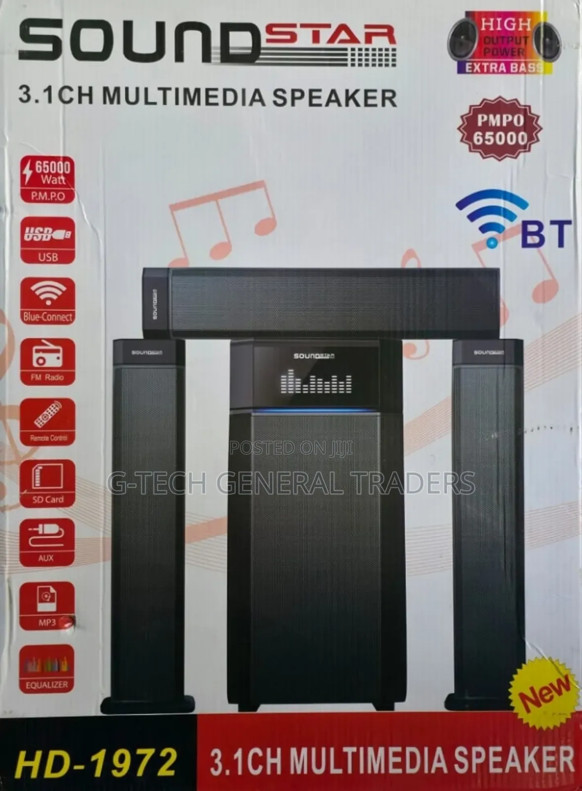 Soundstar 65000w Hd-1972 3.1ch Multimedia Speaker System