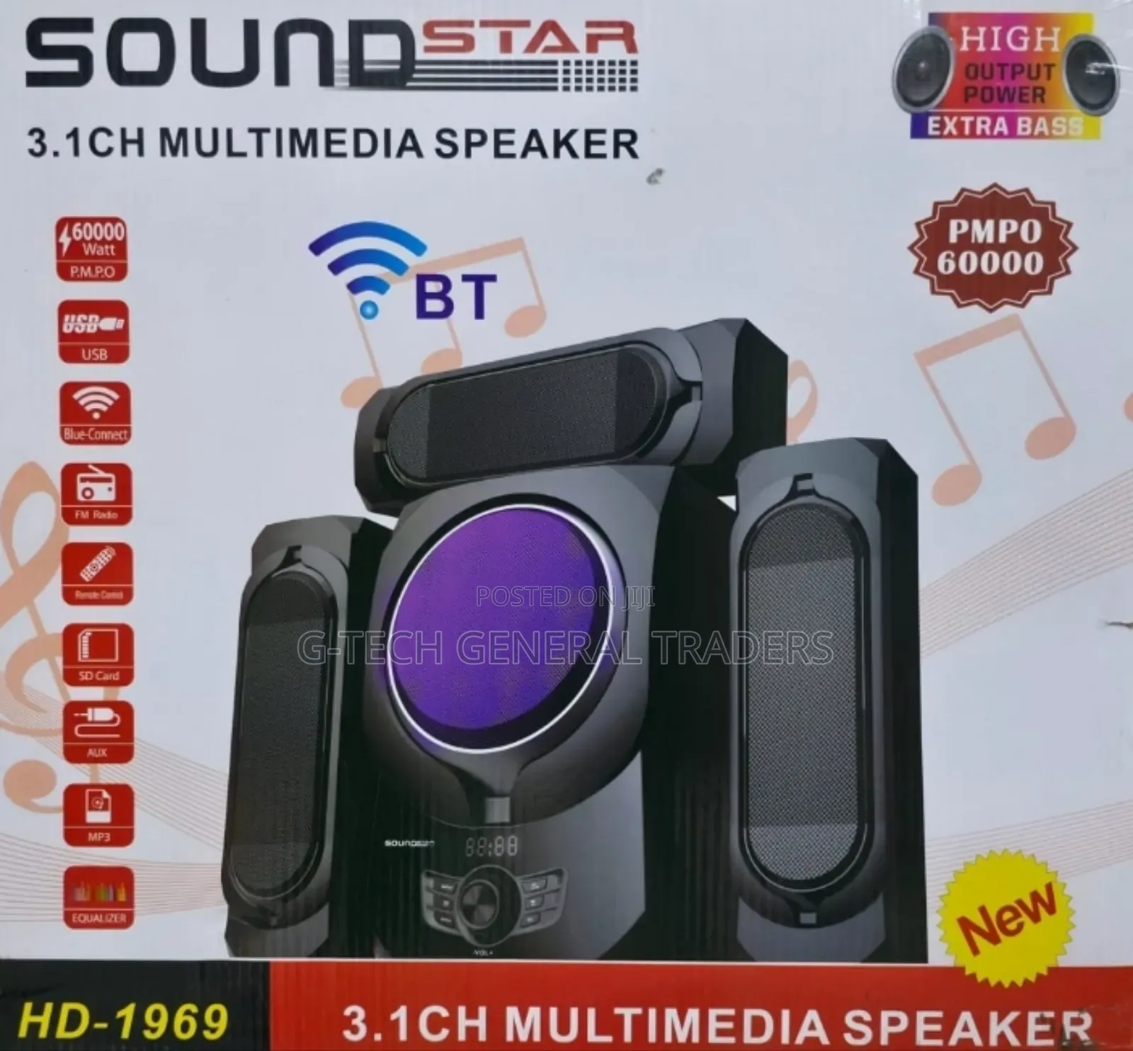 Soundstar Hd-1969 New Model 3.1ch 60000w