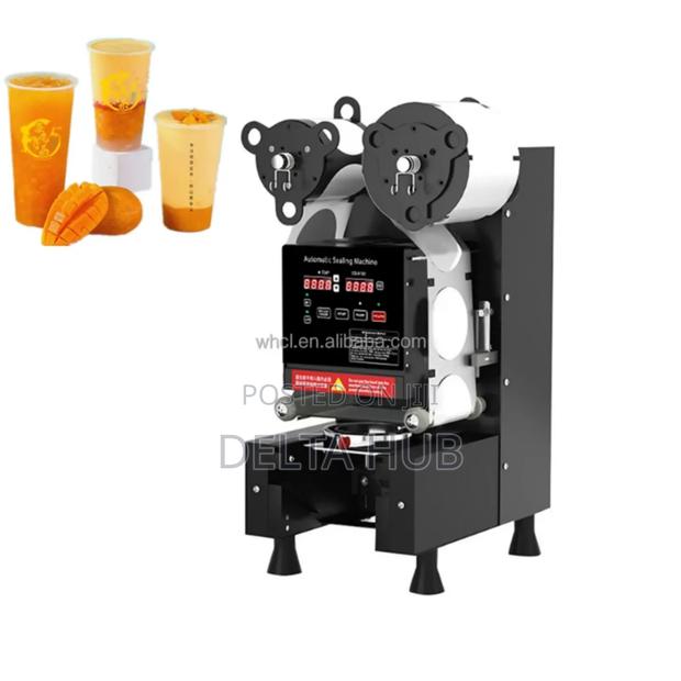 Black Bobacupsealer Machine Fully Automatic Durable Machine - main view