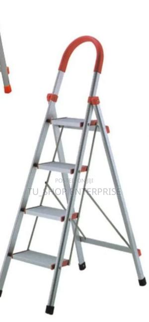 Step Ladder!! 4 Step Ladder Stainless Steel - thumbnail 2