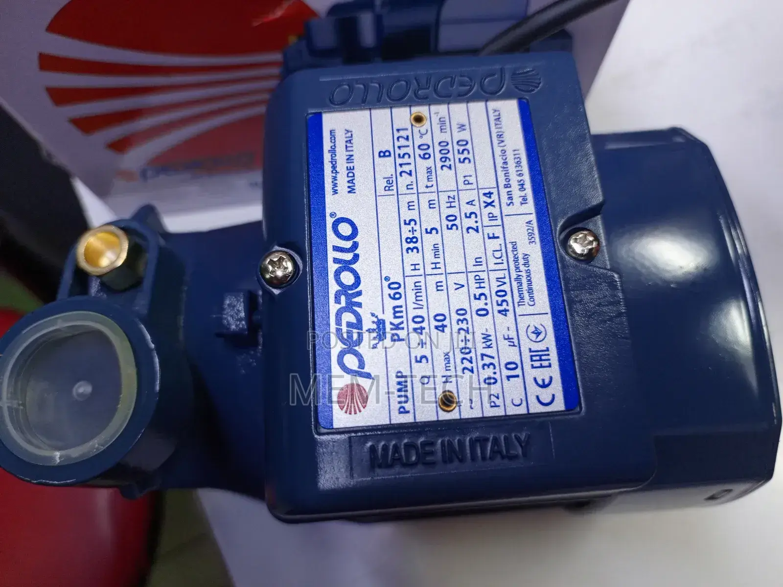 0.5hp Pedrollo Water Pump/Quality Water Pump