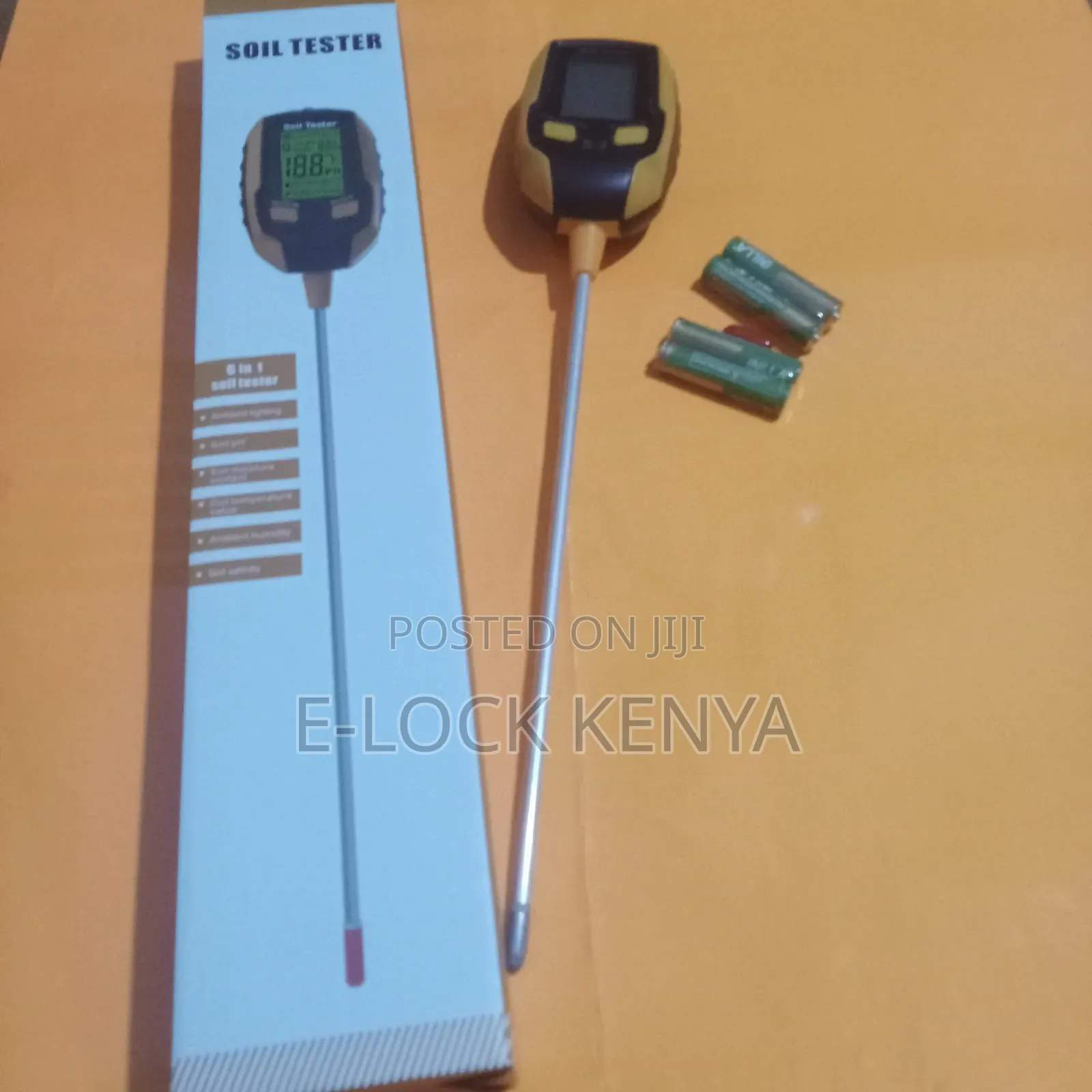Soil Temp,Ph,Salinity,Moisture,Light 6 in 1 Soil Meter
