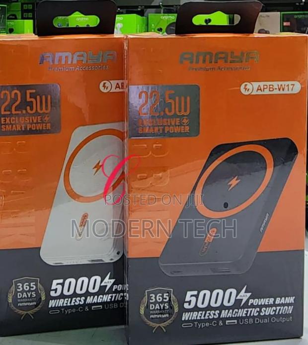 Amaya Apb-W17 22.5w 5,000mah Wireless Magnetic Power Banks