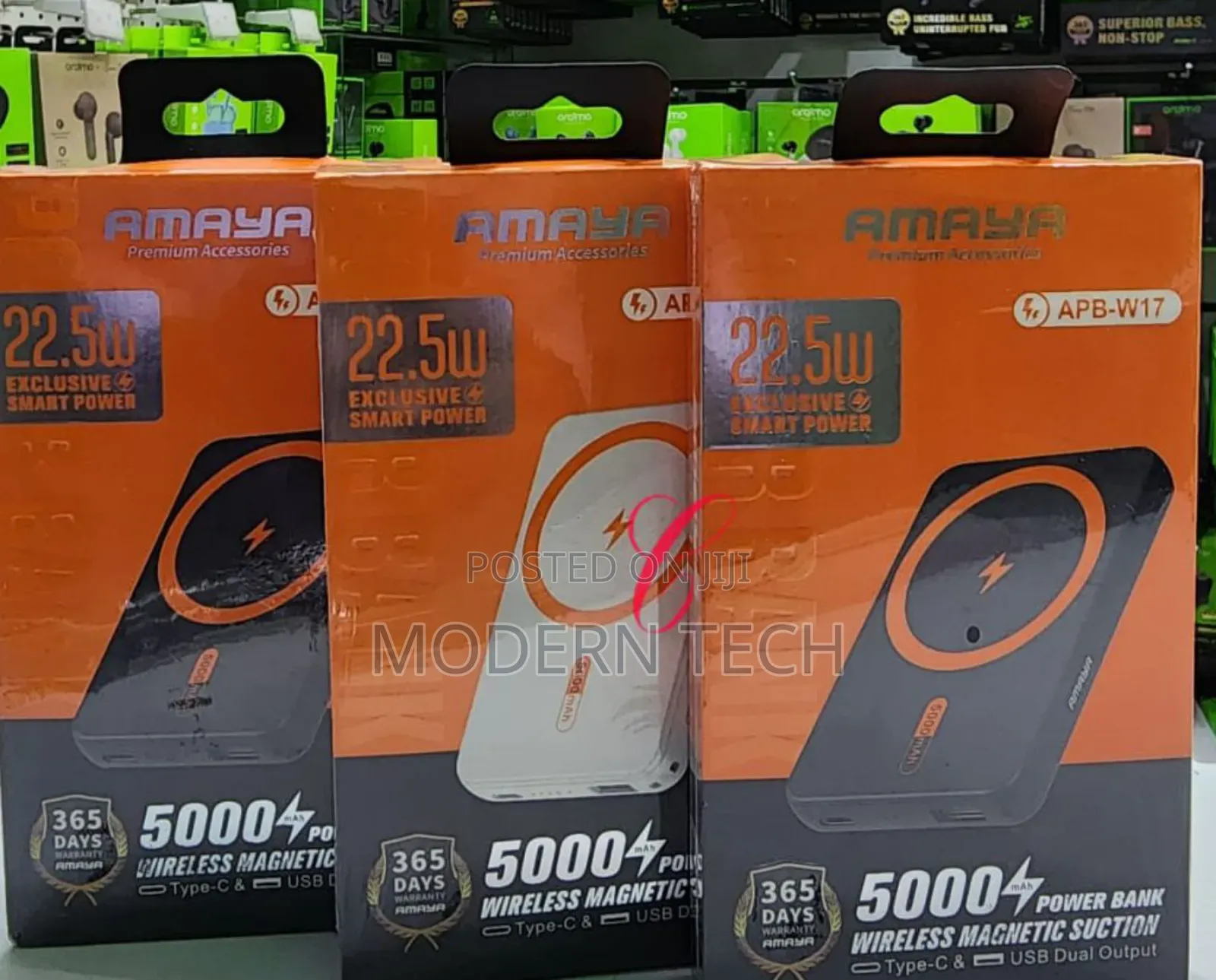 Amaya Apb-W17 22.5w 5,000mah Wireless Magnetic Power Banks