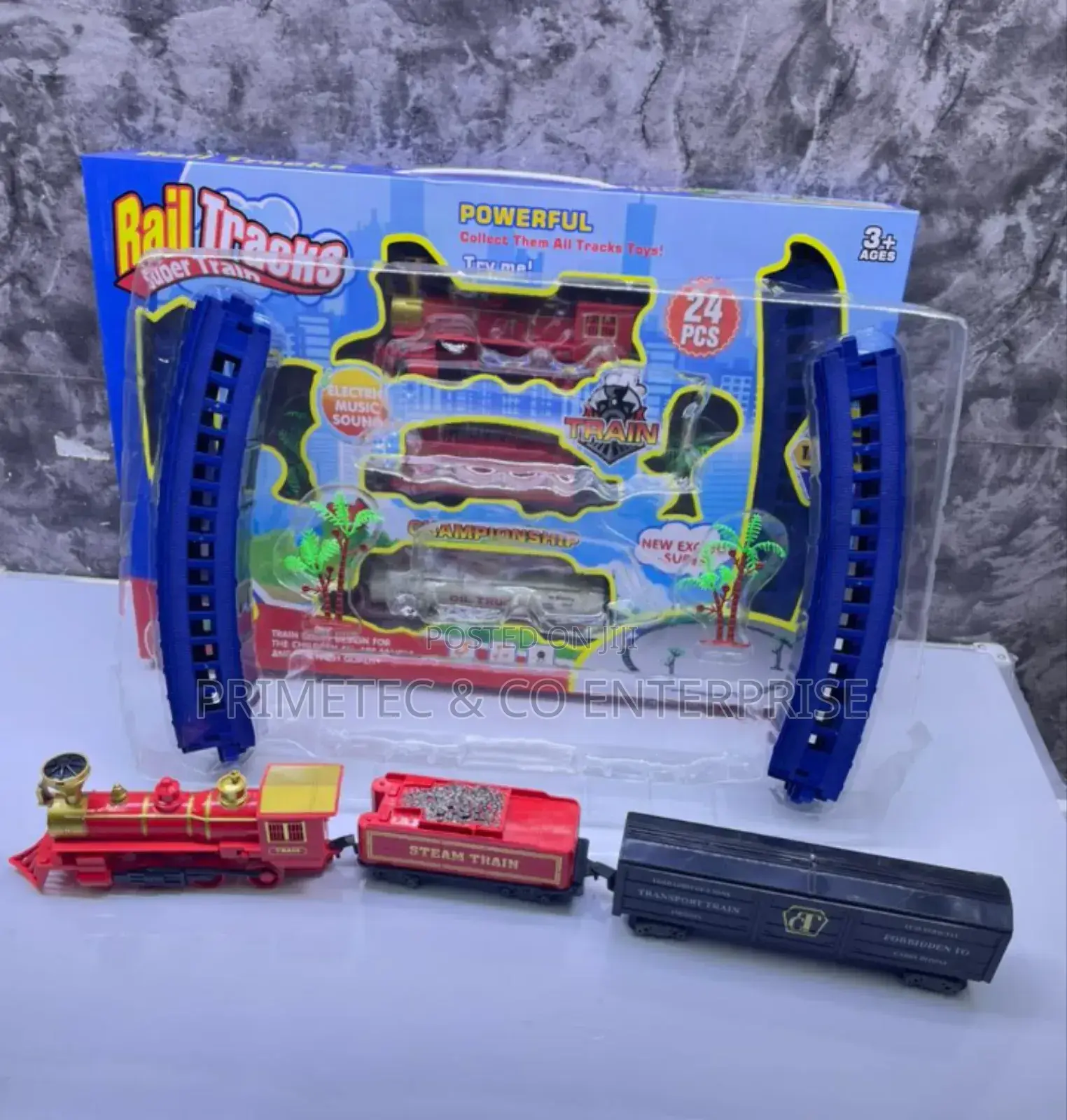 24 Pieces Electric Train 
Contain 106cm Long Rail Track
