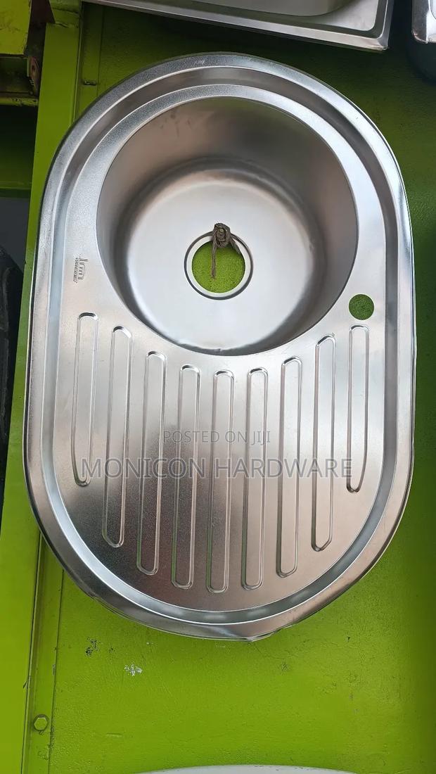 Round Kitchen Sink With a Table - main view