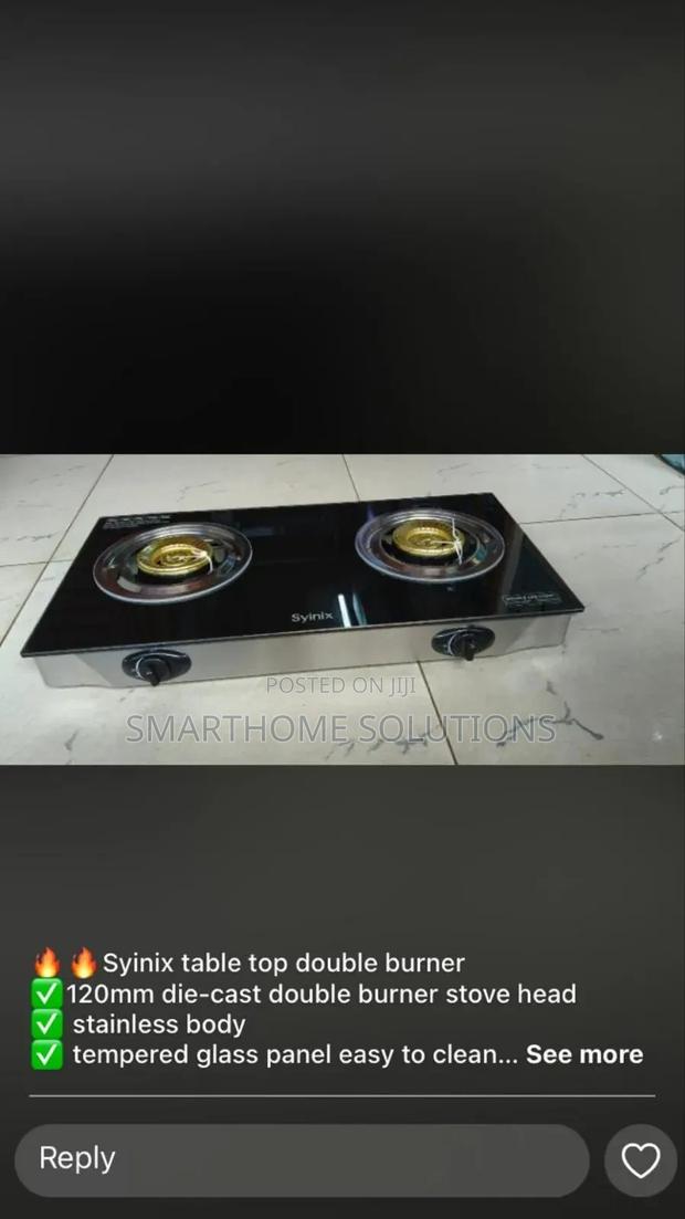 Syinix 2 Burner Glass Cooker - main view