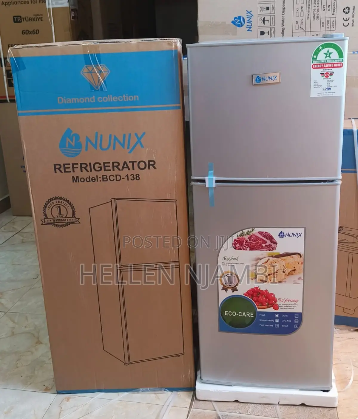 Nunix Single Door 138litres Fridge