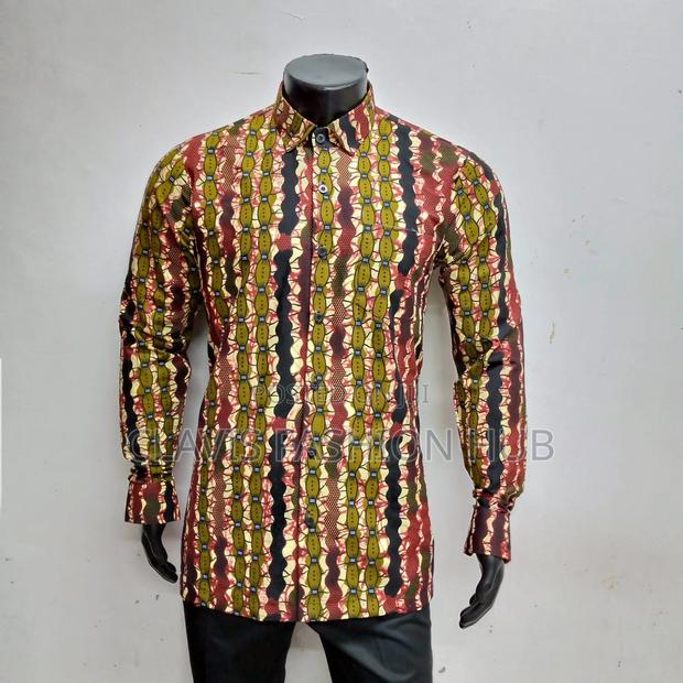 Long Sleeved Full Kitenge Shirt
