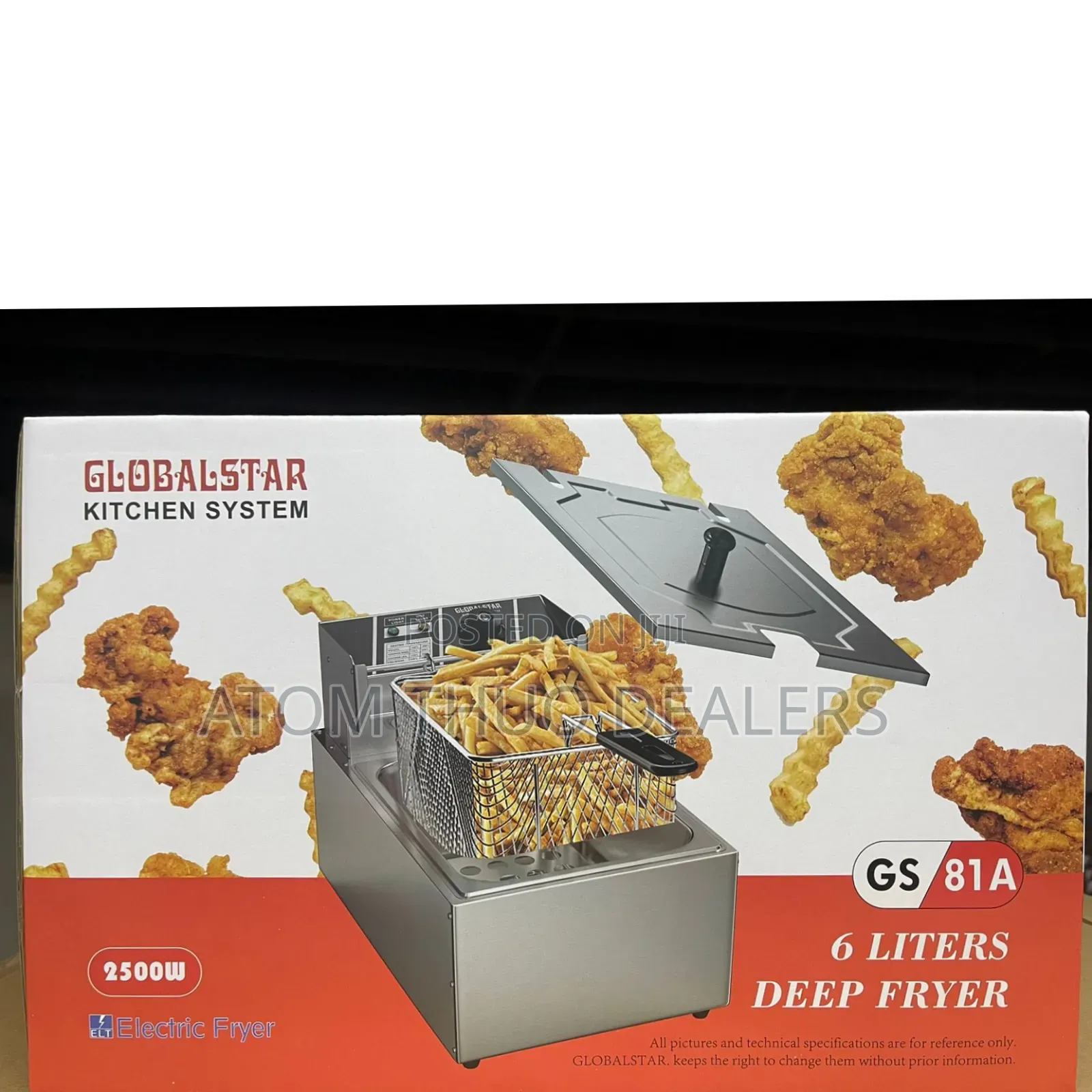 6 Litres Globalstar Single Deep Fryer