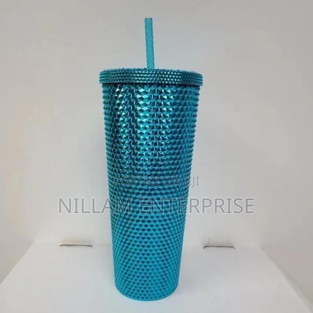 24oz (710ml) Studded Tumbler With Lid and Straw,