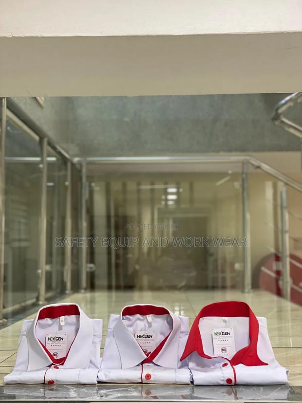 White Button Down Blouse For Everyday Wear - main view