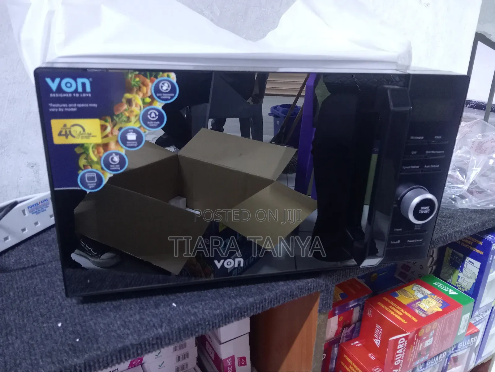 Von Vamg-21dgk Digital Microwave Oven With Grill Black