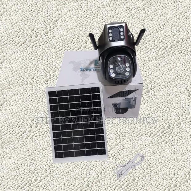Ip66 Waterproof 4g Sim Dual Lens PTZ Rotating Solar Camera