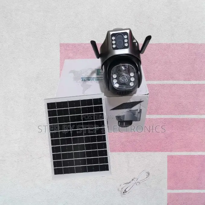 4g Simcard Dual Lens 360 Degrees PTZ Solar Camera