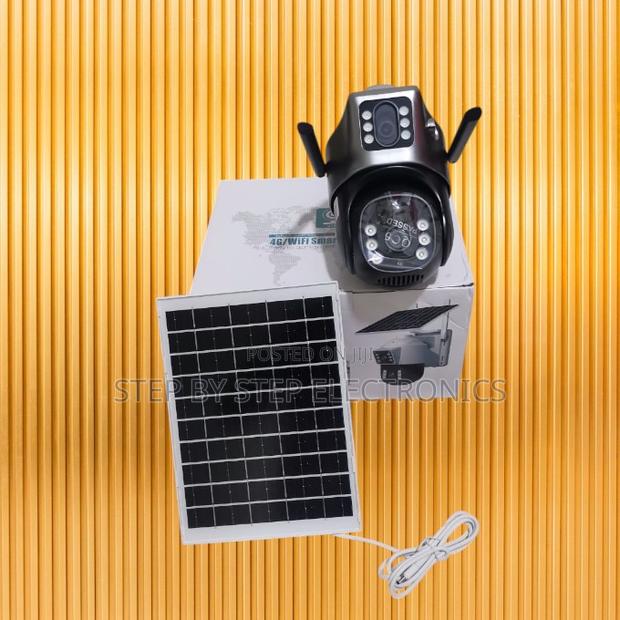 4g Simcard Dual Lens PTZ Rotating Standalone Solar Camera