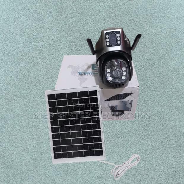 360 Degrees Monitoring 4g Simcard Dual Lens PTZ Solar Camera