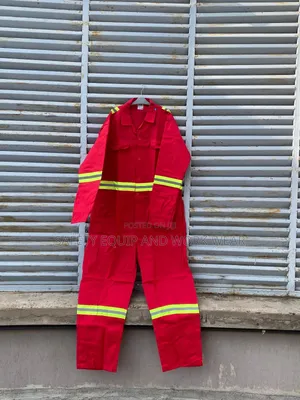 Reflective Red Overalls With A Slim Fit