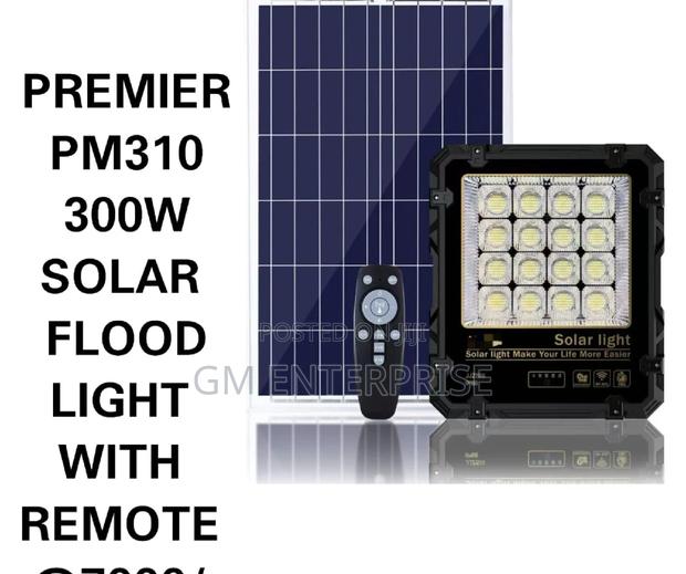 Premier Pm-310 300watts Solar Flood Light With Remote