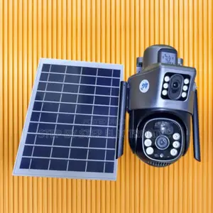 4g Simcard Dual Lens PTZ Light Warning Solar Security Camera