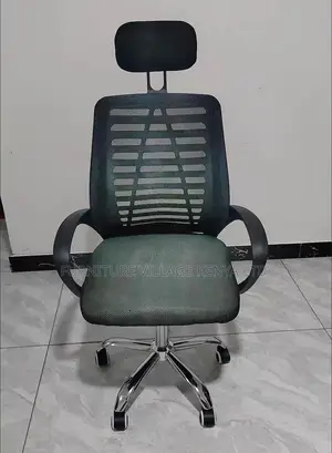 Office Chair: Home Gaming Chair Mesh Back Headrest Seat