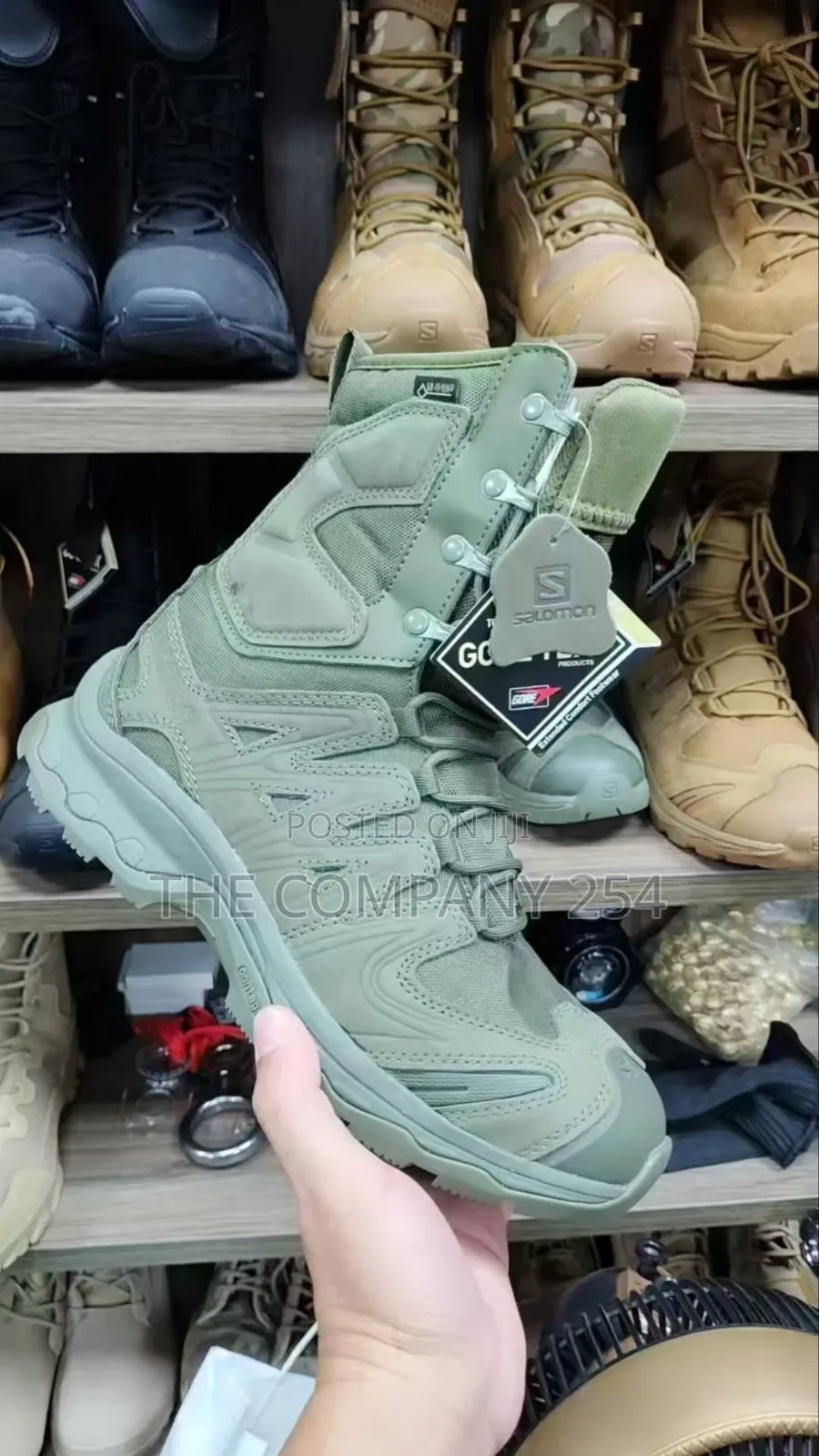 Original Leather Salomon Military Outdoor Hiking Boot Shoes