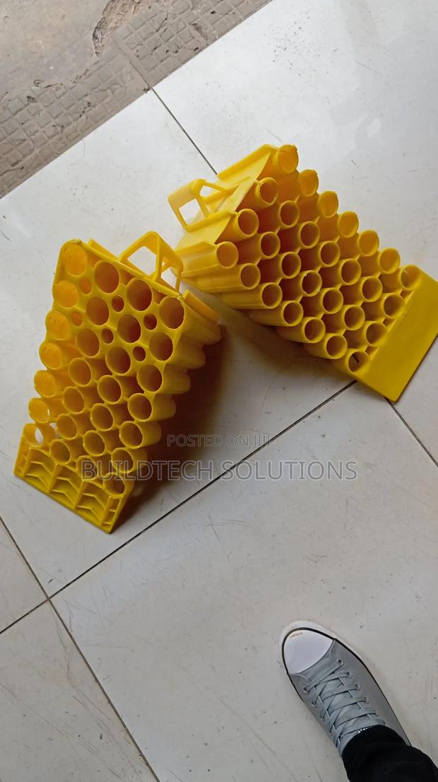 Affordable Yellow Plastic Wheel Chocks - main view